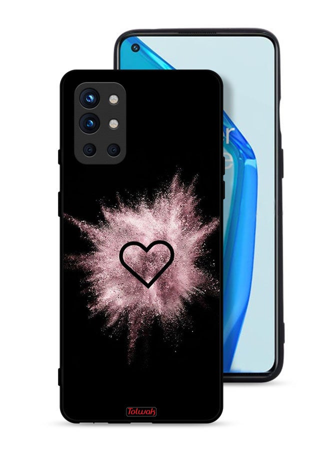 Tolwak OnePlus 9R 5G Protective Case Cover Heart On Glitters - Image 1
