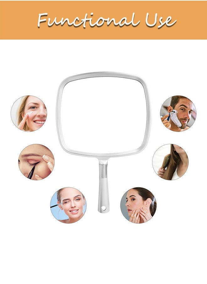 Generic - Hand Mirror, Silver Handheld Mirror with Handle, Hairdresser Mirror - Image 1