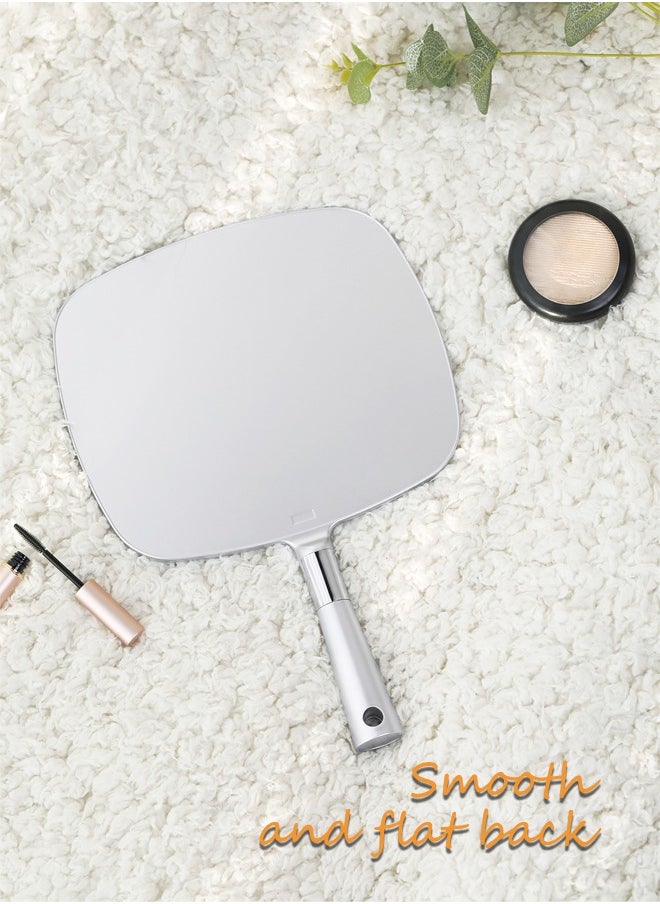 Generic - Hand Mirror, Silver Handheld Mirror with Handle, Hairdresser Mirror - Image 1