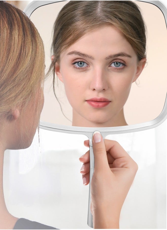 Generic - Hand Mirror, Silver Handheld Mirror with Handle, Hairdresser Mirror - Image 1