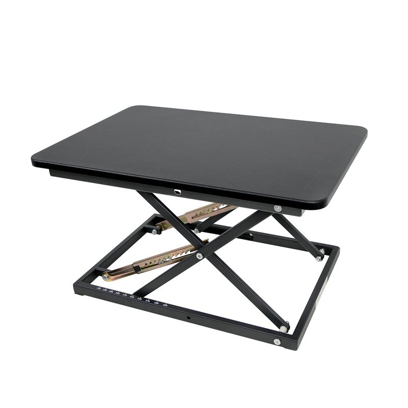 STANDNEE Standing Desk Converter Height Adjustable Stand Up Desk Riser  Supports 300 lbs Fully Assembled MonitorLaptop Riser Workstation Black
