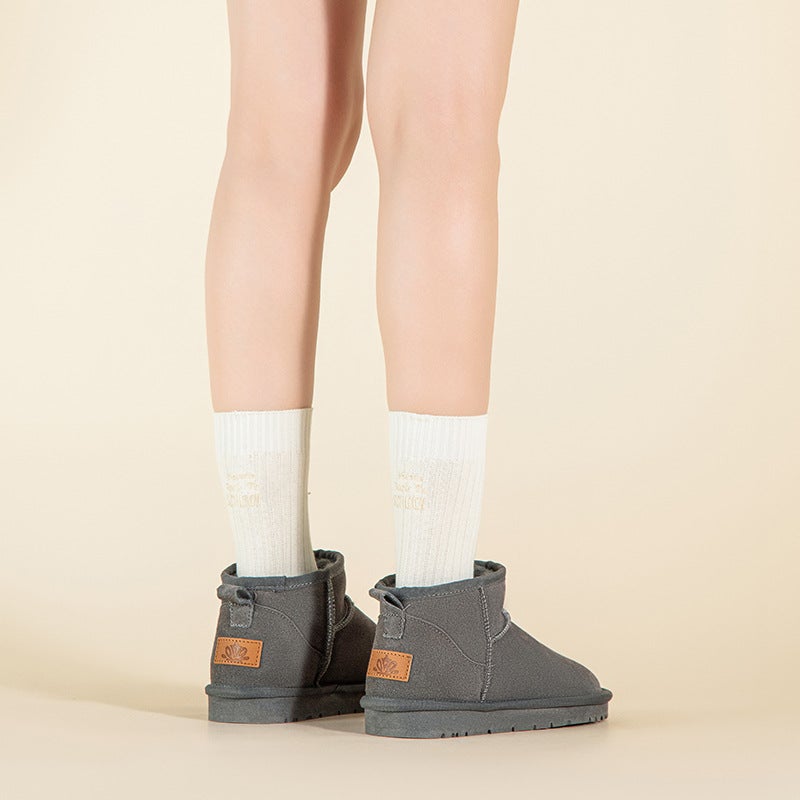 Women'S Snow Boots 2025 Winter New Style, Fleece-Lined, Thickened, Warm, Northeast-Style Large Cotton Shoes, Fashionable And Versatile, Plush Loafers - Image 5