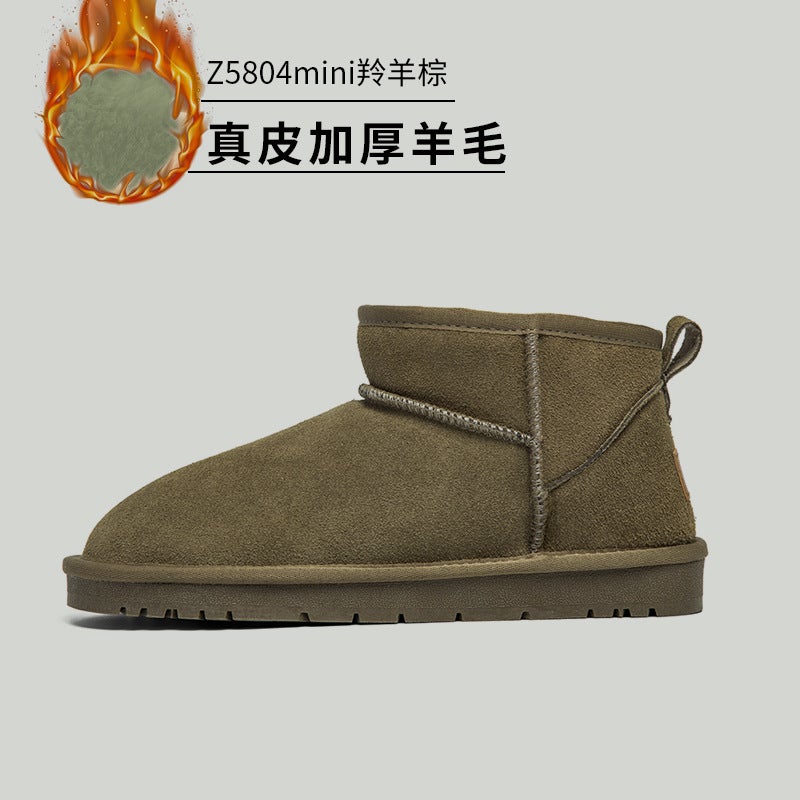 Women'S Snow Boots 2025 Winter New Style, Fleece-Lined, Thickened, Warm, Northeast-Style Large Cotton Shoes, Fashionable And Versatile, Plush Loafers - Image 2