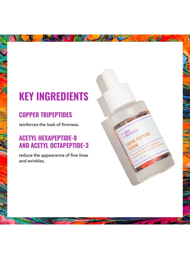 سيروم Good Molecules Super Peptide - سيروم مضاد للشيخوخة للوجه مع الببتيدات وثلاثي ببتيدات النحاس لترطيب البشرة وشدها - عناية مائية بالبشرة - Image 3