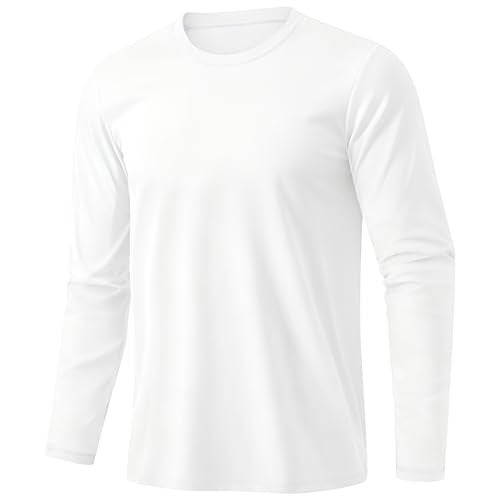AJGAI Long Sleeve Shirts for Men, Lightweight Crew Neck Basic Tees Shirts，Soft Plain Slim Fit Stretch T-Shirts Casual - Image 3