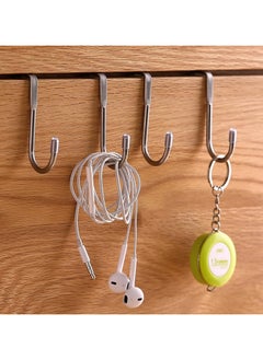 Oasisgalore 2 Pcs Over Door Hooks, S-Shaped Shower & Towel Hooks for Kitchen, Bathroom & Closet (Silver)  - Image 3