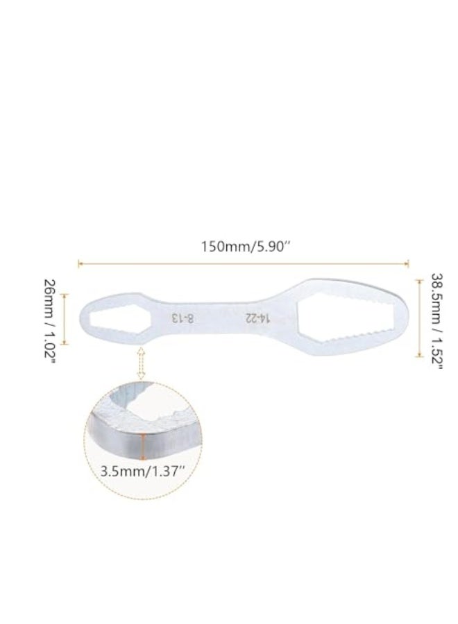 Adjustable Wrench Multi-functional Double Ended Wrench Tools for Home and Car Repair Working in Tight Spaces,Style 3 - Image 3