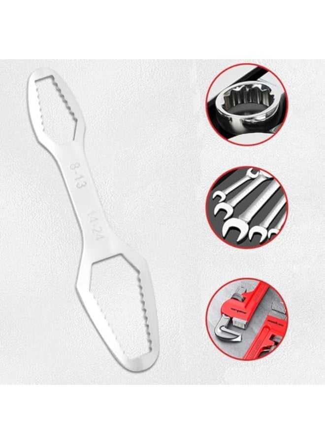 Adjustable Wrench Multi-functional Double Ended Wrench Tools for Home and Car Repair Working in Tight Spaces,Style 3 - Image 5