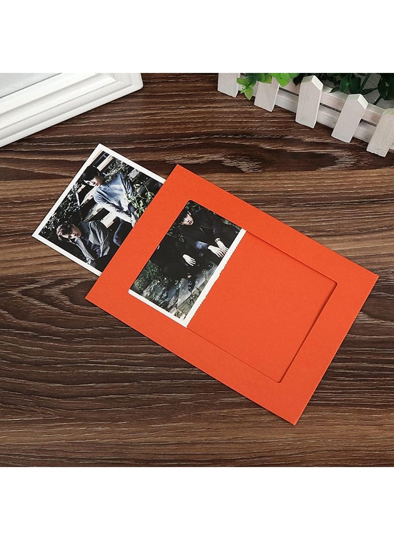 WOODONICK STORE WOODONICK Paper Photo Frame with Clips and Thread Cardboard Picture Frames with Clips and Strings Colorful DIY Clip Photo Holders Photo Hanging Display Kit Wall Decor for HomePartyOffice 10PCs  - Image 2
