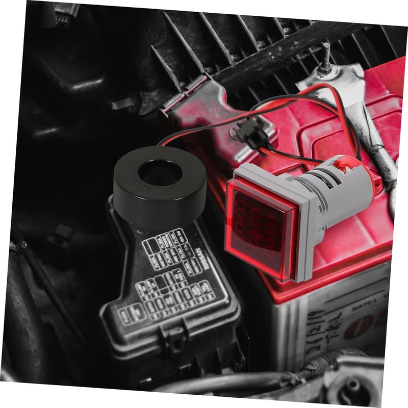 Digital Voltmeter Voltage Tester LED Indicator Light Compact Design 12V 24V - Image 3