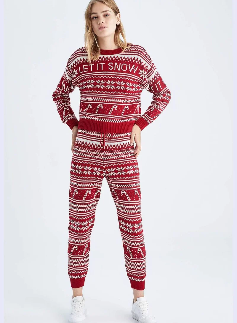 DeFacto New Year Woman Crew Neck Long Sleeve Tricot Pullover