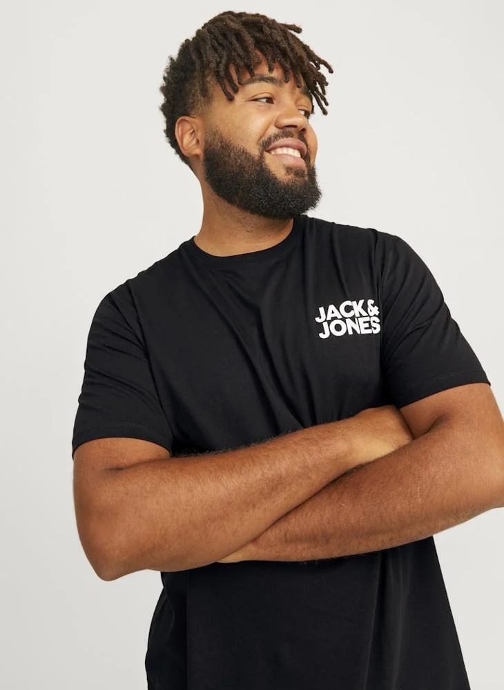 JACK & JONES Plus Size Logo Crew Neck T-Shirt