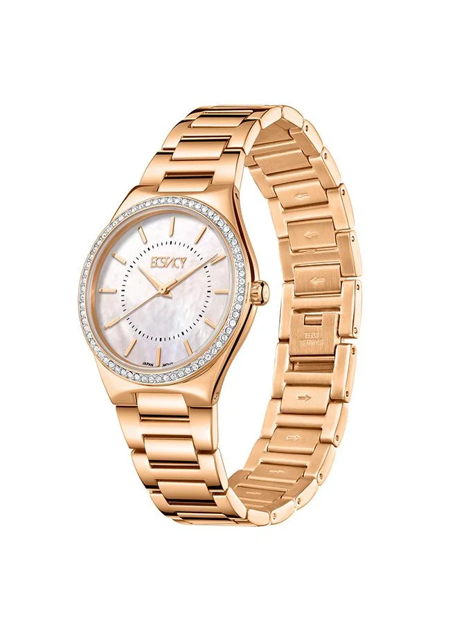 إكستاسي Ecstacy E23507-RBKMK Women's Analog Display Watch & Stainless Steel Strap Two Tone Rose Gold