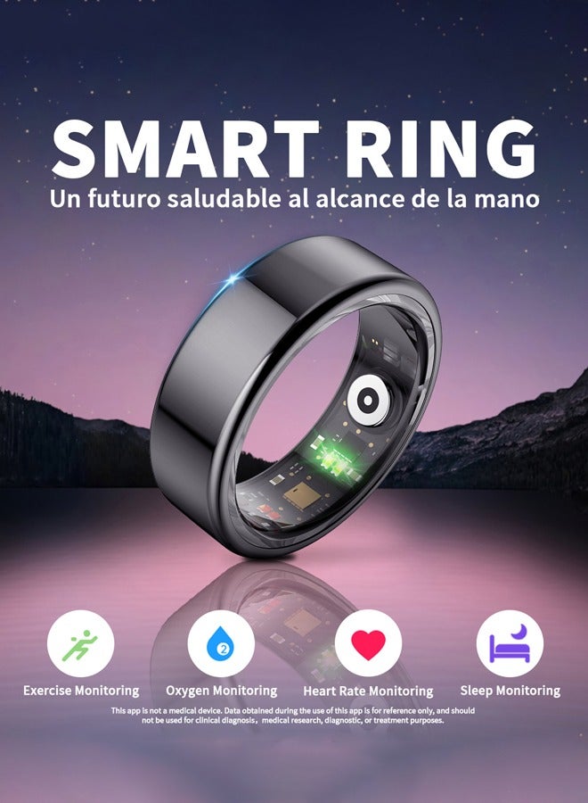 Smart Ring Oxygen Monitor, Waterproof, Pedometer, Calorie Counter, Health Sleep Tracker Ring - Image 1