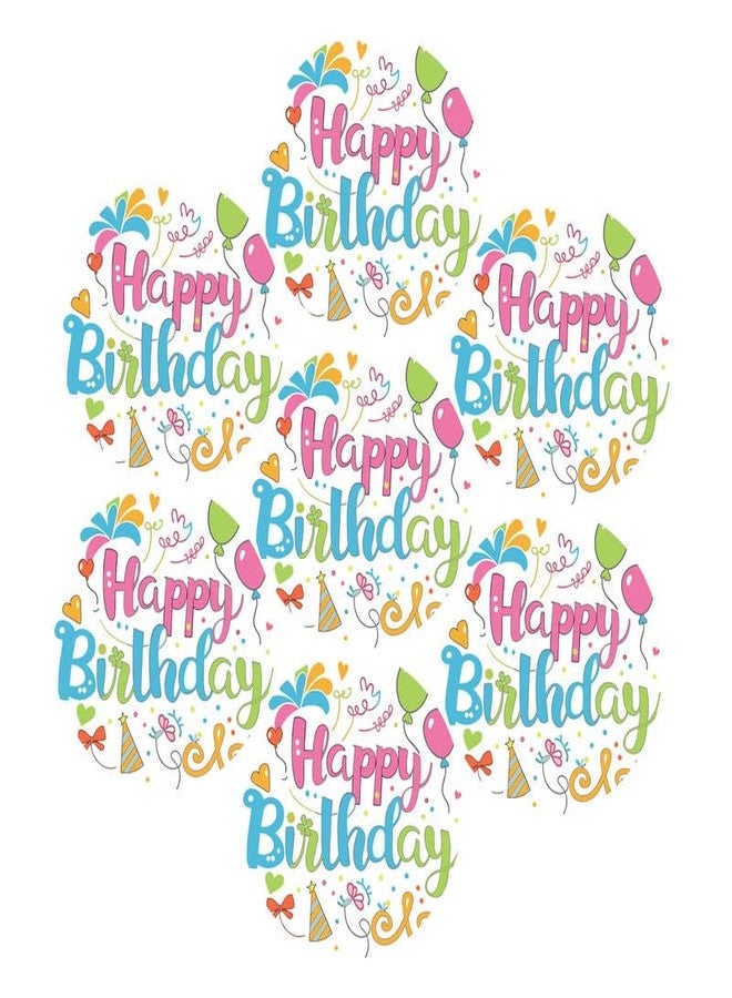 SLGIFT Vinyl Happy Birthday Theme Sticker, Self-Adhesive Vinyl Stickers, 54 Pieces, 2 x 2 Inches Round Sticker, 9 Unique Designs, R053 - Image 1