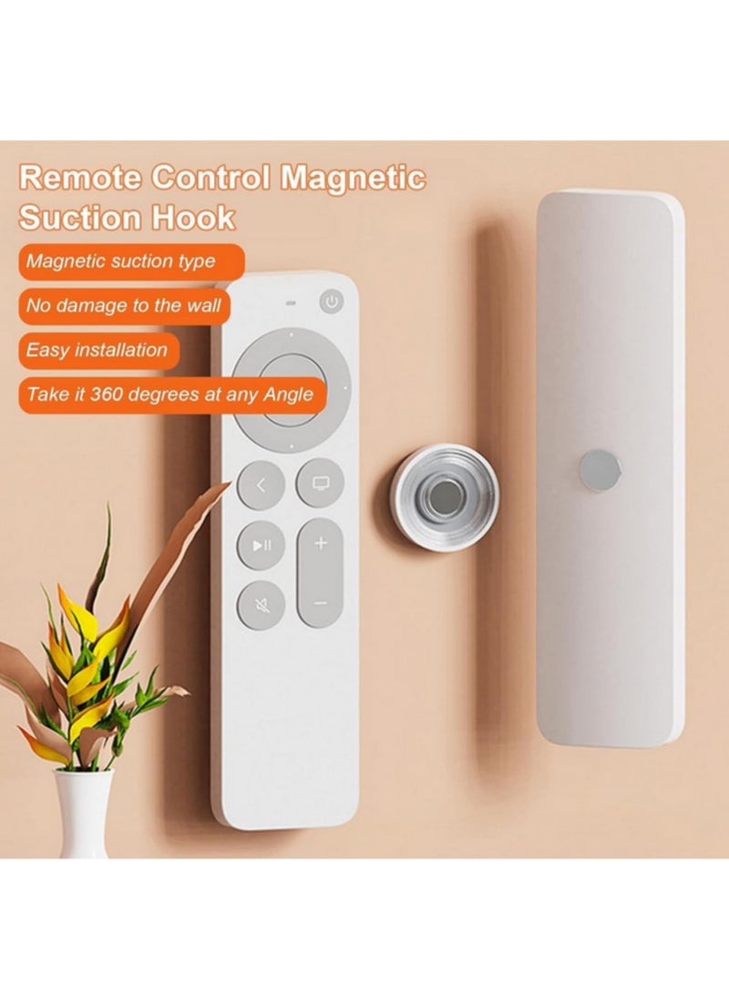 3 Pair Magnetic Hooks Wall Mount Strong Magnetic Remote Control Holder Invisible Fridge Sticker Storage Hooks Home Organizer White Hooks for Keys and Small Items - Image 4