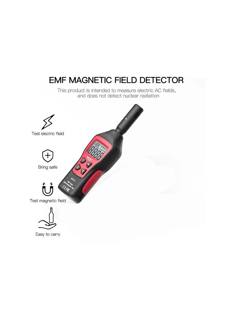 1-Piece EMF Meter Electromagnetic Radiation Detector,Household Handheld High Precision Electromagnetic Wave Radiation Tester - Image 3