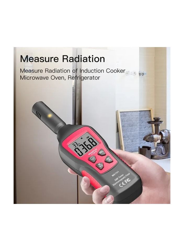 1-Piece EMF Meter Electromagnetic Radiation Detector,Household Handheld High Precision Electromagnetic Wave Radiation Tester - Image 1