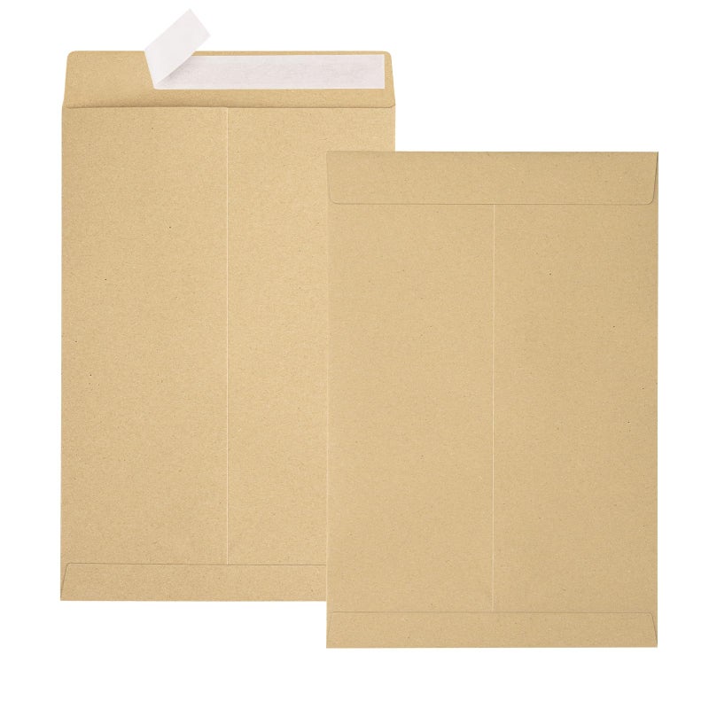 18 Pcs 9x12 Brown Kraft Self Seal Security Envelopes, Manilla, Printable, Gummed Closure For Mailing, Storage And Organizing