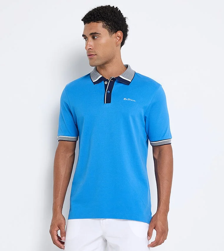 بين شيرمان Ben Sherman Men's Short Sleeve Solid Polo Tees