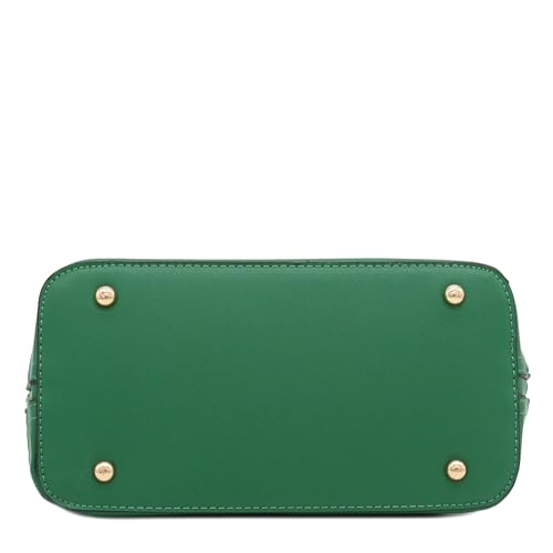 FashionPuzzle Zip-Around Classic Dome Satchel (Kelly Green) - Image 4