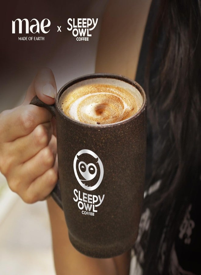 Sleepy Owl Coffee Mug with Lid | Crafted from Used Coffee Grounds | Eco-Friendly & Sustainable Cup | Microwave Safe | Spill Proof | Travel Friendly | Office | Home | Premium Gift | 370ml 1 Piece - Image 5