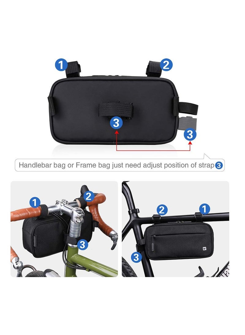 SYOSI Bike Handlebar Bag, Multifunctional Waterproof Mountain Crossbar Front Bag Road Basket Bicycle Frame Waist Shoulder Professional Cycling Accessories  - Image 5