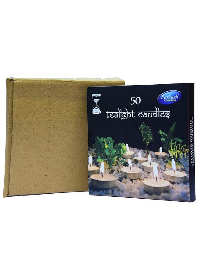 Parkash Candles Wax Tealight Candles, Pack of 50 - Image 2