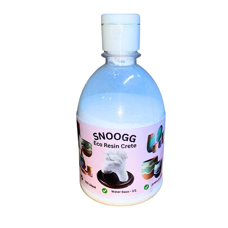 Snoogg بودرة الصب الإيكولوجية: الجيل التالي! لا حاجة لبوليمر منفصل، كل شيء في البودرة، 20 دقيقة لفك القالب. بديل الجيسمونيتي. عديم الرائحة، ذاتية التسوية، مفعلة بالماء. للحرف اليدوية والفنون. - Image 1