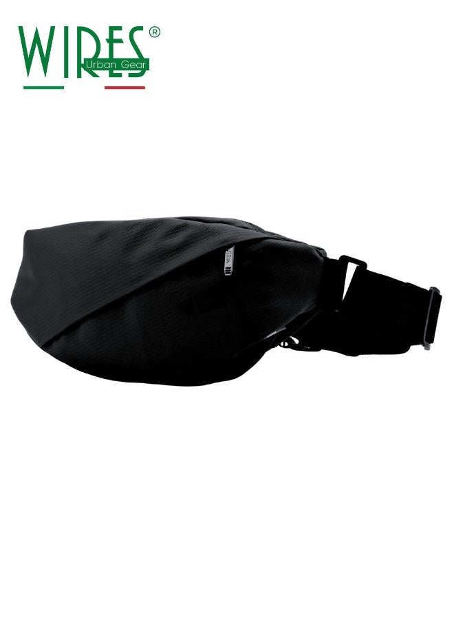 Wires Wires Fanny Pack for Men & Women | Unisex Waist Bag | Waist Pack for Men & Women with Adjustable Strap for Sports, Marathon, Gym, Casual, Hiking & Cycling | Fanny Bag for Traveling, Outdoor (Black)  - Image 1