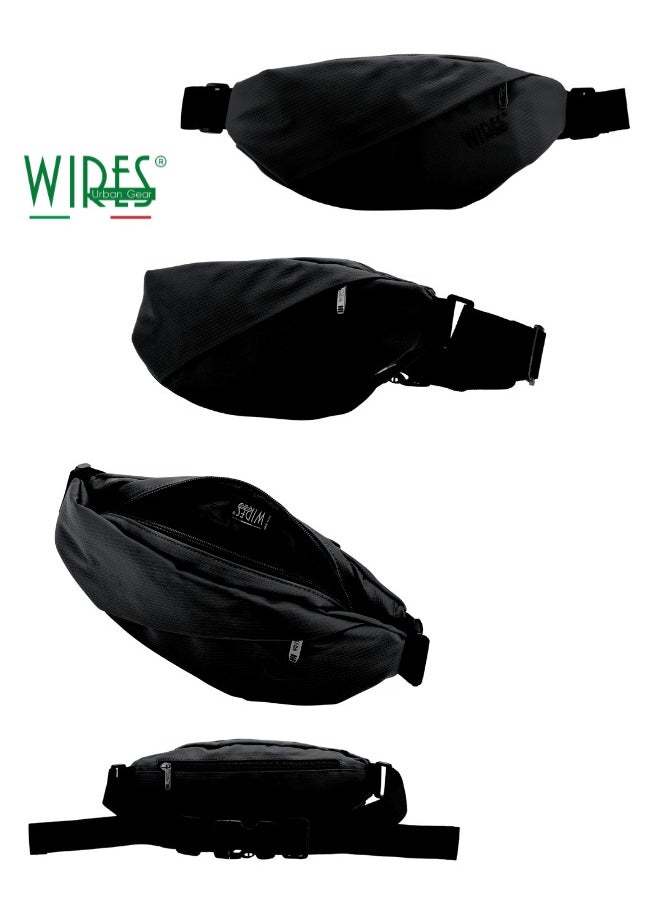Wires Wires Fanny Pack for Men & Women | Unisex Waist Bag | Waist Pack for Men & Women with Adjustable Strap for Sports, Marathon, Gym, Casual, Hiking & Cycling | Fanny Bag for Traveling, Outdoor (Black)  - Image 5