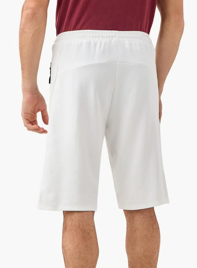 Active Zipper Pocket Detail Shorts with Drawstring Closure