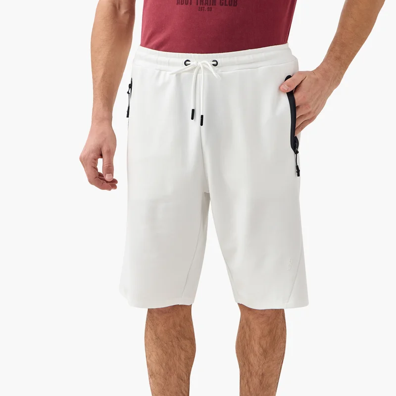 ADOT by Splash Zipper Pocket Detail Shorts with Drawstring Closure