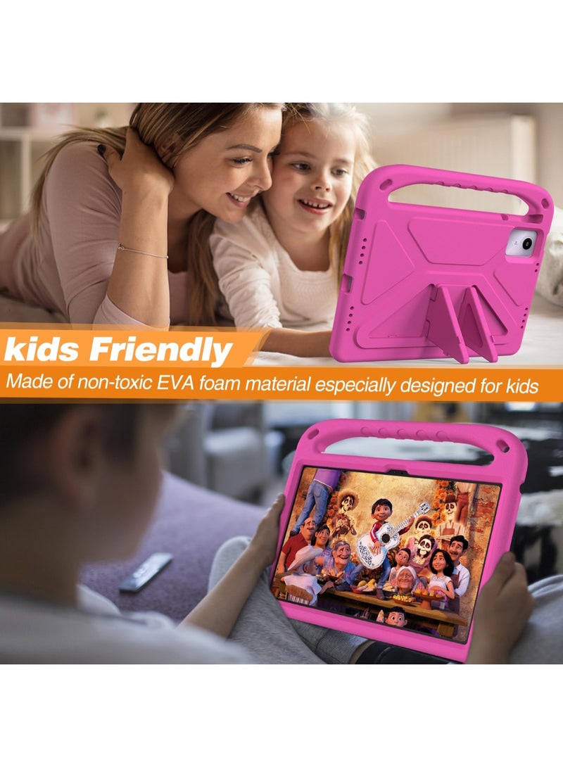 Cover for Lenovo Tab M11 2023 TB-330FU TB-330XU/Lenovo Xiaoxin Pad 2024 TB-331FC 11 Inch Tablet Case for Kids Durable Lightweight EVA Shockproof Protective Handle Stand Cover (Pink) - Image 4
