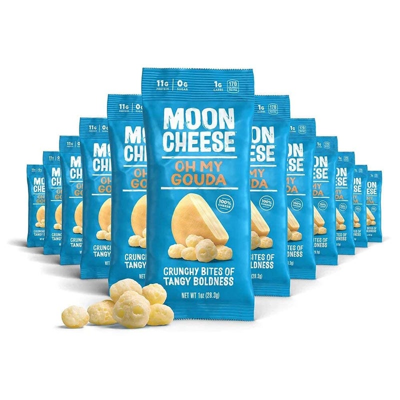 Moon Cheese Oh My Gouda Cheese Bites 1 Ounce 12Pack Crunchy Packed With Protein Calcium Keto Gluten Free - Image 3