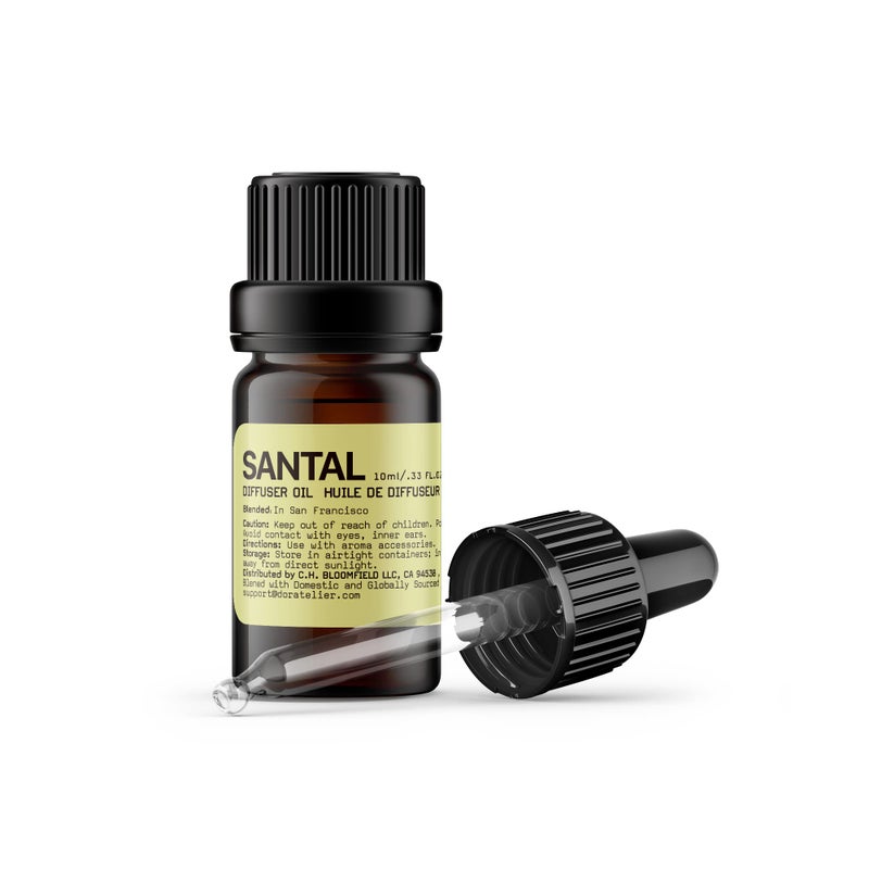 Doratelier Santal Diffuser Oil, Niche Scent, Smoky Classic Luxury Papyrus,Cardamom,Sandalwoods Essential Oils Blend for All Ultrasonic Diffuser Scent Projects(10mL/.33 FL oz) - Image 1