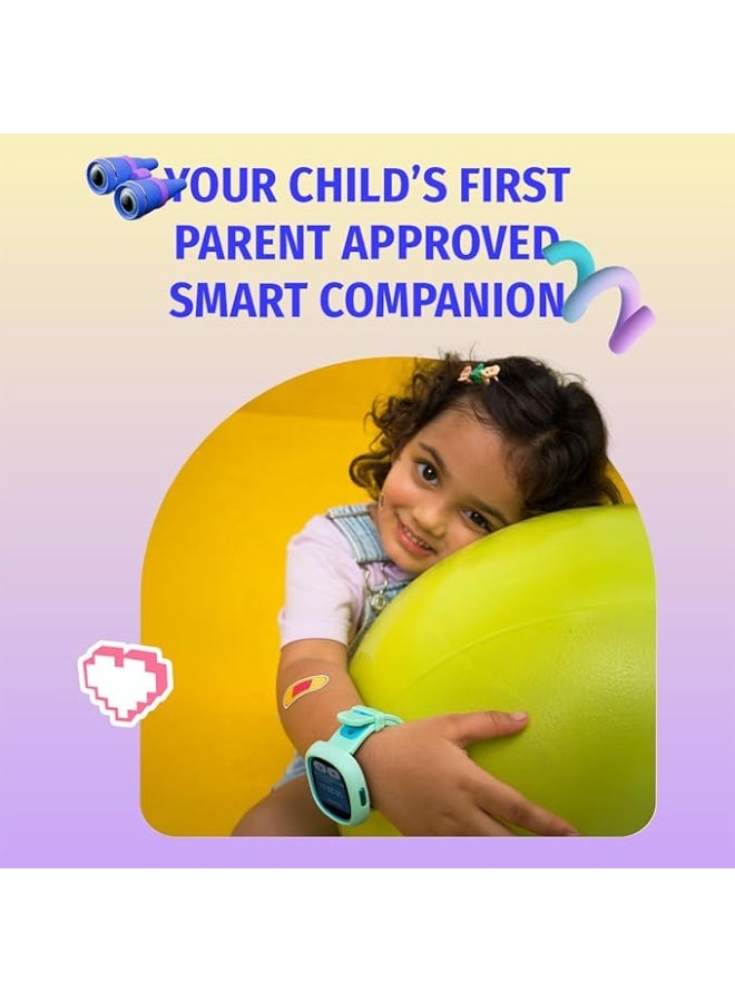 Noise Junior Champ 3 Smart Watch for Kids | 3-in-1 Look with 2 Switchable Bumpers, in-Built Learning Hub, Habit Builder, Exam & School Mode, SOS, 100+ Cloud Faces, Parental Control(Astro Orbit) - Image 3