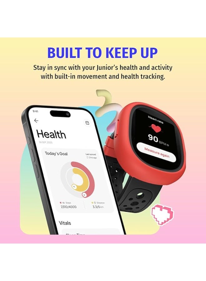 Noise Junior Champ 3 Smart Watch for Kids | 3-in-1 Look with 2 Switchable Bumpers, in-Built Learning Hub, Habit Builder, Exam & School Mode, SOS, 100+ Cloud Faces, Parental Control(Astro Orbit) - Image 4