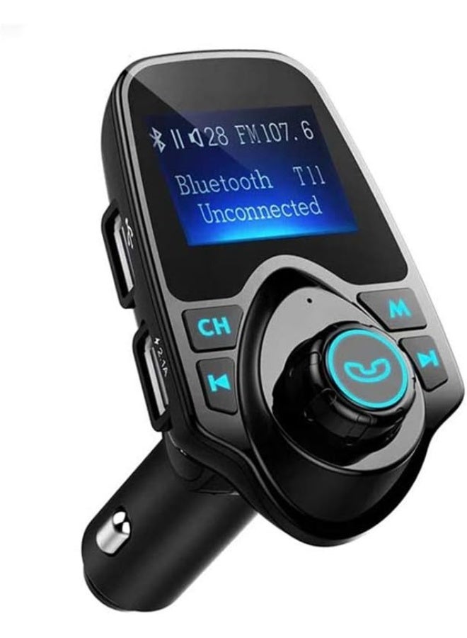 Allison Wireless Bluetooth FM Transmitter Handsfree Car Kit MP3 Player Wireless Bluetooth Adapter with Dual USB Port Car Kit - Image 1