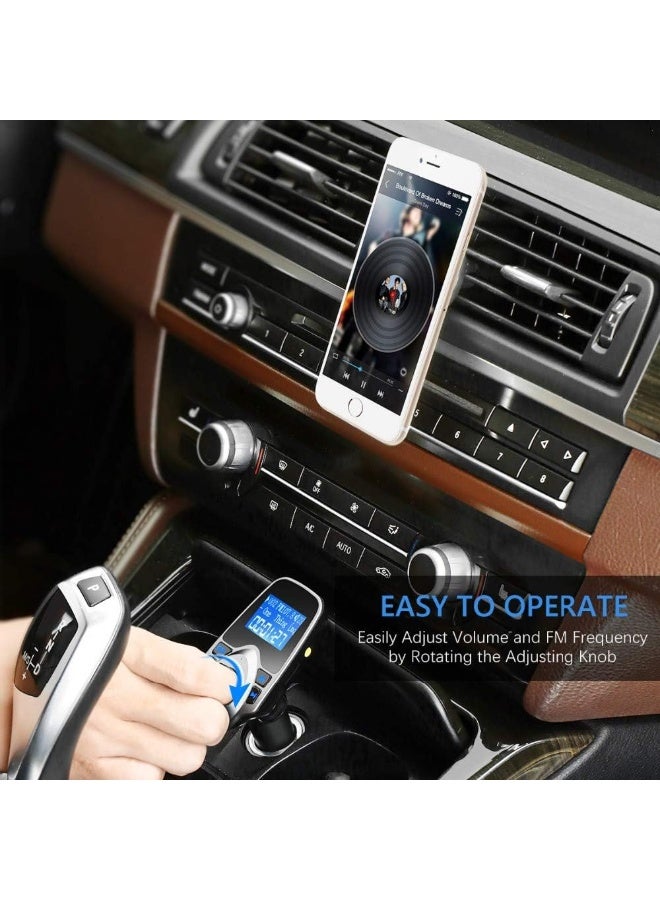 Allison Wireless Bluetooth FM Transmitter Handsfree Car Kit MP3 Player Wireless Bluetooth Adapter with Dual USB Port Car Kit - Image 5