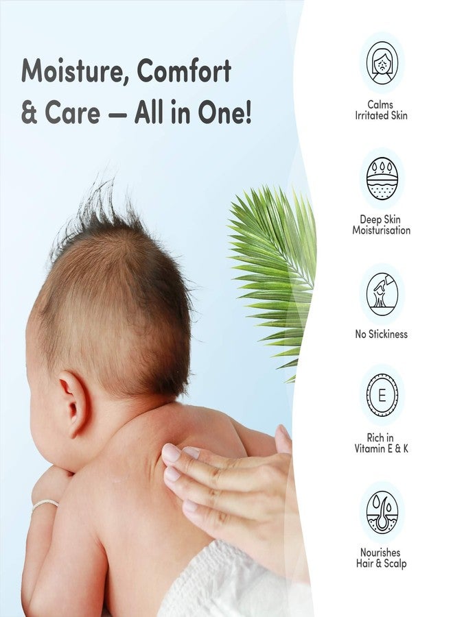 Mylo Baby 100% Cold Pressed Coconut Oil for Baby Massage, Soft Skin & Healthy Hair | Pure, Natural and Safe for New Borns with Vitamin E, Vitamin K and Fatty Acid | 200 ml (Pack of 2) - Image 2
