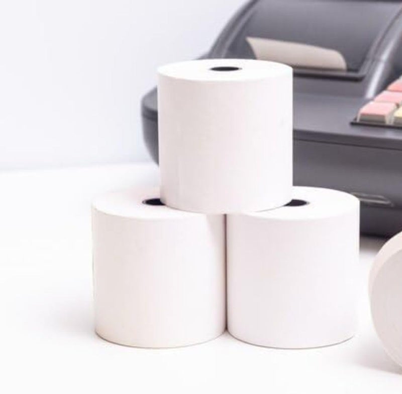 مارك لفات إيصالات ورقية حرارية، طباعة فواتير 80 × 80 مم لإيصالات نقاط البيع/ماكينة تسجيل المدفوعات النقدية، وماكينات بطاقات الائتمان، وأجهزة نقاط البيع الإلكترونية [لفافتان] - Image 4