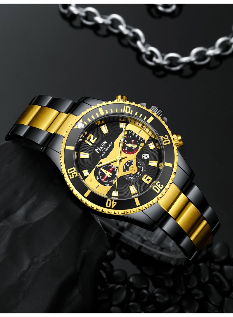 Geneva An atmospheric business men's watch set, paired with a real wallet, keychain, glasses, etc., is suitable for giving the perfect birthday, holiday, and Valentine's Day gift to the other party. - Image 5