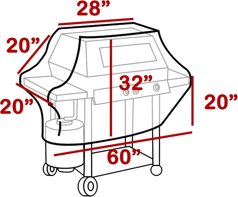 LAMINET Crystal Clear Heavy-Duty Waterproof Plastic Outdoor Furniture Cover - 60 Inches Gas Grill Cover - 3 Season Protection - Keep Rain, Snow & Debris Off! Premium Protection at Economy Price! - Image 4
