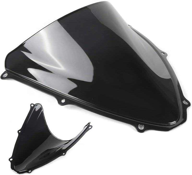 ZJchao Windshield, Windshields Windscreen PC Wind Deflector Windshield Wind Screen Fit for GSXR 600/750 K6 2006‑2007 (Black) - Image 3
