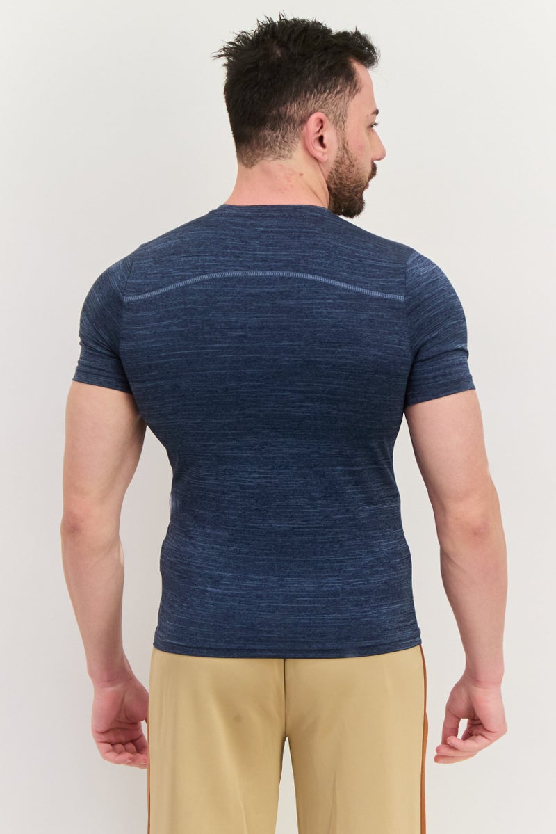 SKECHERS Men Sportswear Fit Short Sleeves Training T-Shirt, Slate Blue - Image 3