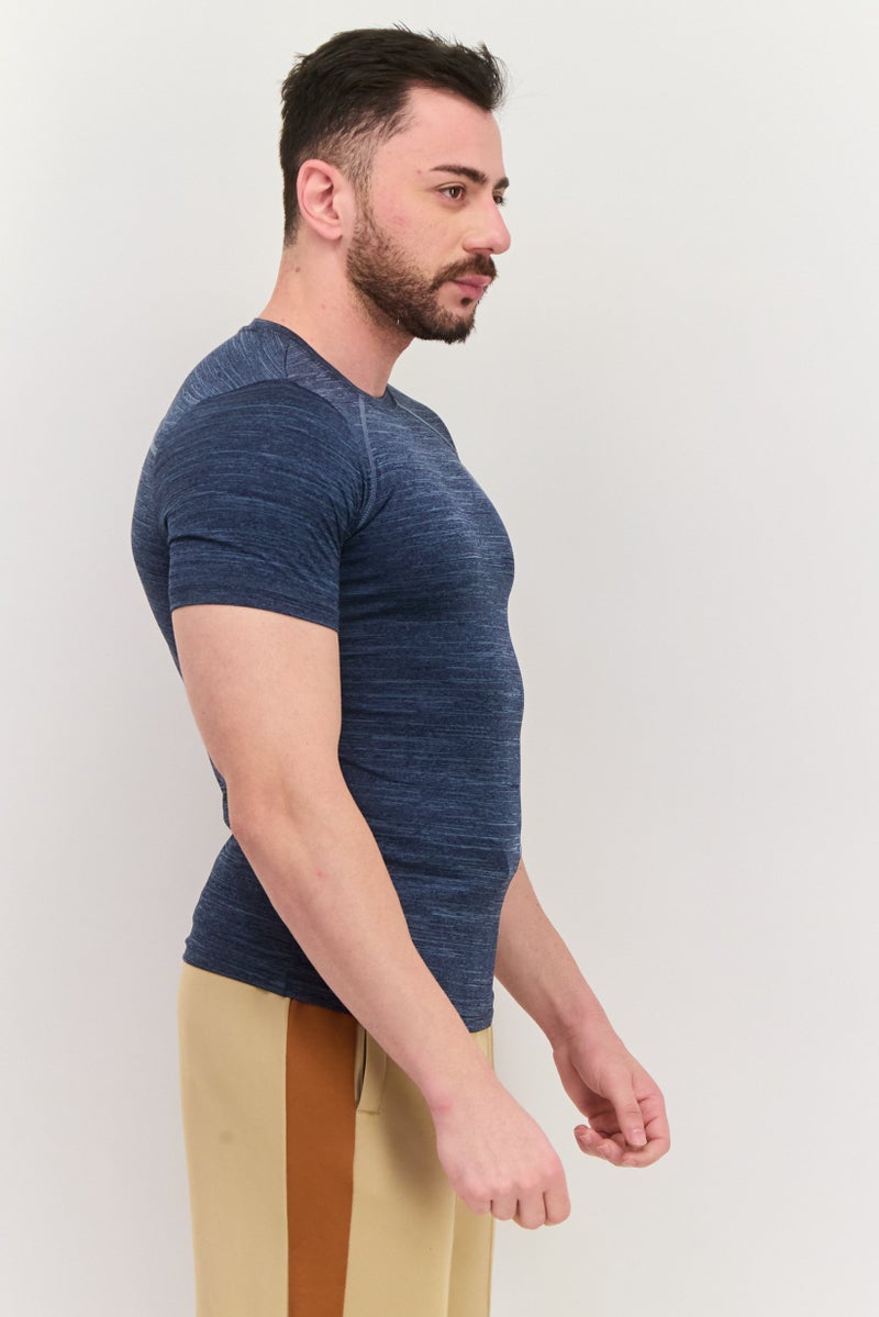 SKECHERS Men Sportswear Fit Short Sleeves Training T-Shirt, Slate Blue - Image 2