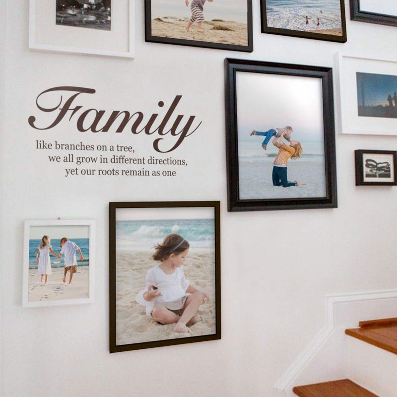 Family Like Branches On A Tree Quote Lettering Decal Wall Decal Black