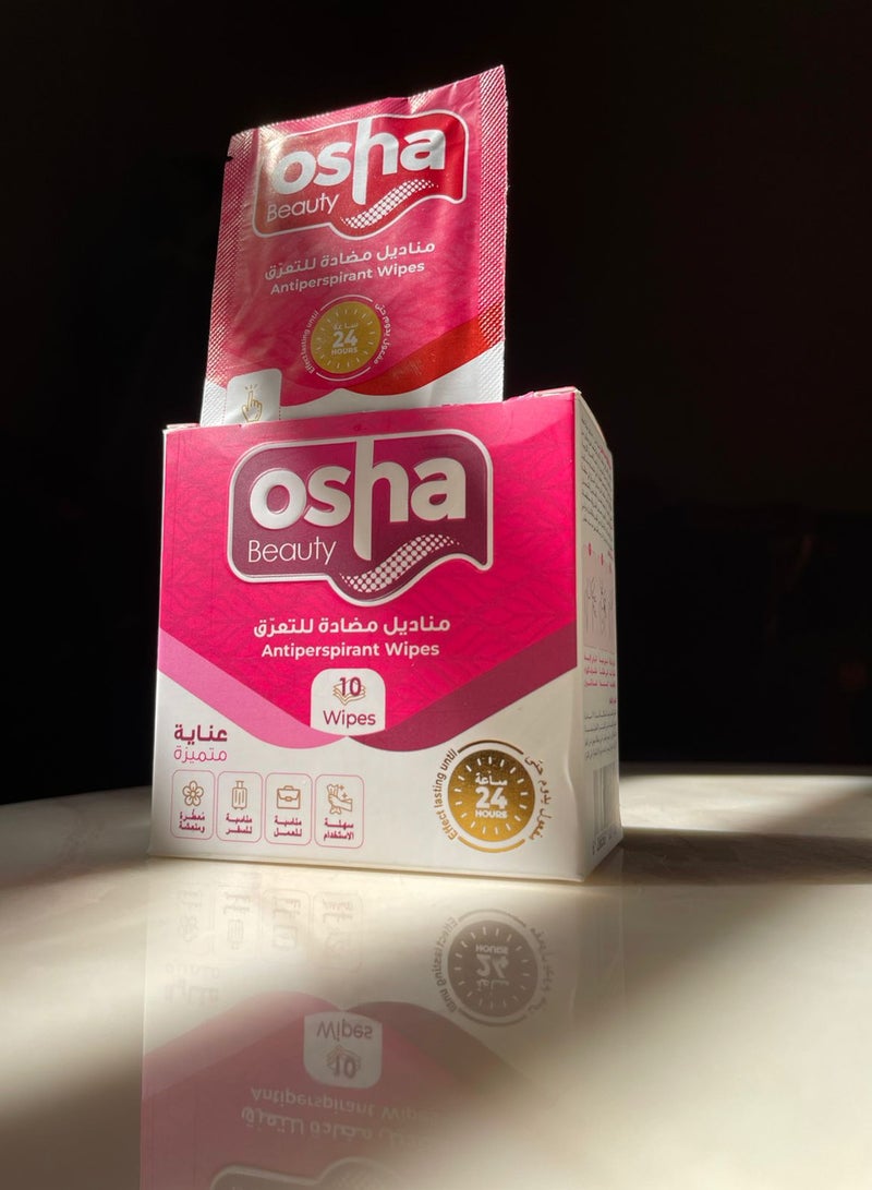 OSHA Beauty Antiperspirant Wipes- 10wipes - Image 3