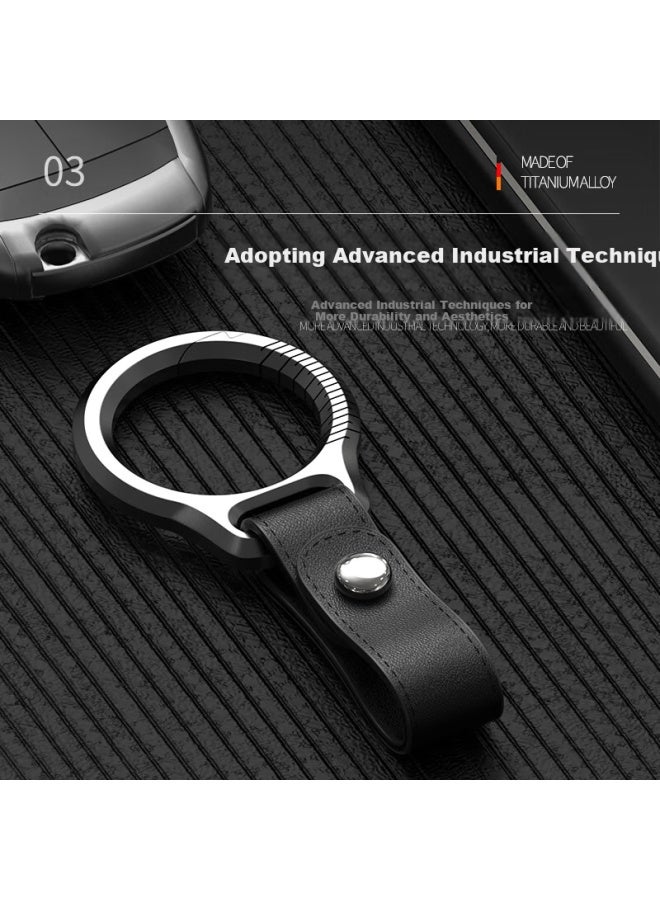 Laben Titanium Alloy Car Keychain Men's Pendant Key Chain Ring Personalized Creative Simple Waist Hanging Keychain - Image 3